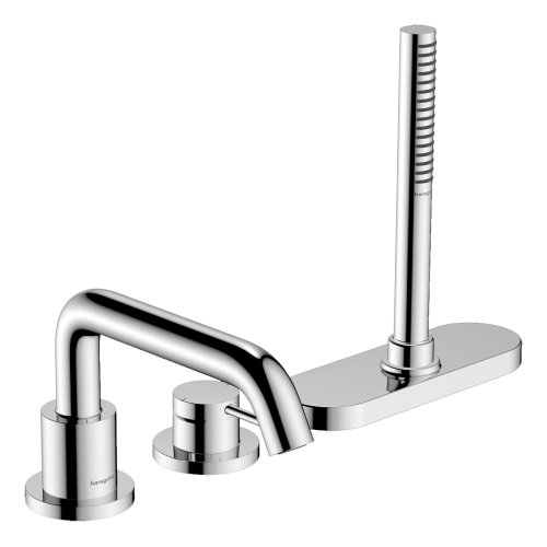 Смеситель Hansgrohe Tecturis S врезной на край ванны на 3 отверстия с sBox, Chrome (73447000)