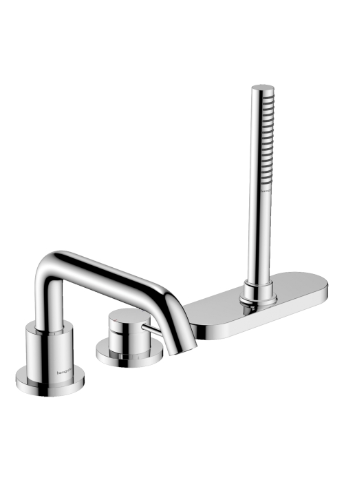 Смеситель Hansgrohe Tecturis S врезной на край ванны на 3 отверстия с sBox, Chrome (73447000)