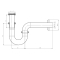 Сифон для умивальника Koller Pool трубний латунь d32, хром 1049670348 (KP-7001)