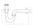 Сифон для умивальника Koller Pool трубний латунь d32, хром 1049670348 (KP-7001)