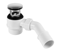 Сифон для поддона McALPINE 50mm "клик-клак" накладка из латуни 70*40/55мм HC26-IOF-95-CB