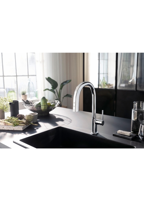 Змішувач кухонний Hansgrohe Aqittura M91 SodaSystem 210 1jet pull-out Sbox кухонний сет (76806000) Chrome