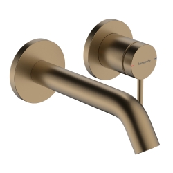 Смеситель Hansgrohe Tecturis S 165 для умывальника из стены, Brushed Bronze (73350140)