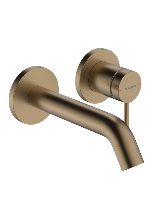 Смеситель Hansgrohe Tecturis S 165 для умывальника из стены, Brushed Bronze (73350140)