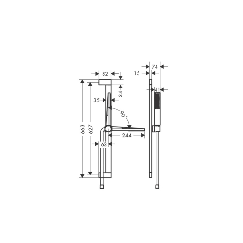 Душовий набір Hansgrohe Pulsify E 100 1jet EcoSmart+ 65 см, Chrome (24371000)