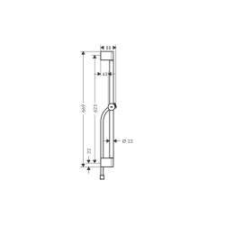 Душова штанга Hansgrohe Pulsify S 65 см зі шлангом 160 см, Matt Black (24400670)