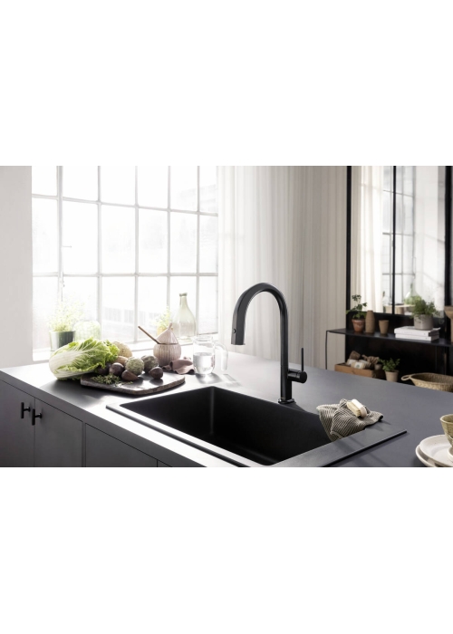 Смеситель кухонный Hansgrohe Aqittura M91 FilterSystem 210 1jet pull-out Sbox кухонный сет з Harmony Chrome 76800000