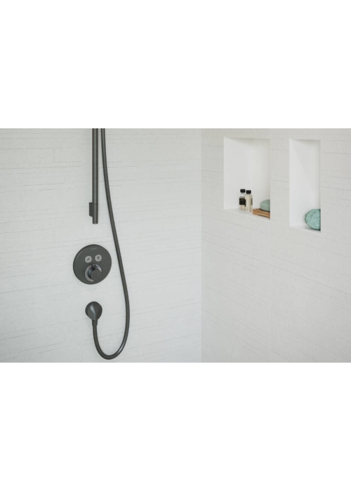 Термостат скрытого монтажа Hansgrohe ShowerSelect S на 2 клавиши Brushed Black Chrome 15743340