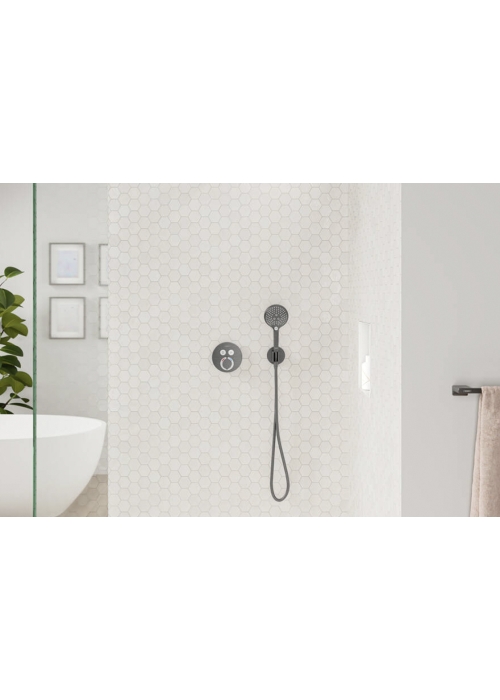 Термостат скрытого монтажа Hansgrohe ShowerSelect S на 2 клавиши Brushed Black Chrome 15743340