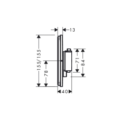 Термостат прихованого монтажу Hansgrohe ShowerSelect Comfort Q HighFlow, Brushed Bronze 15588140