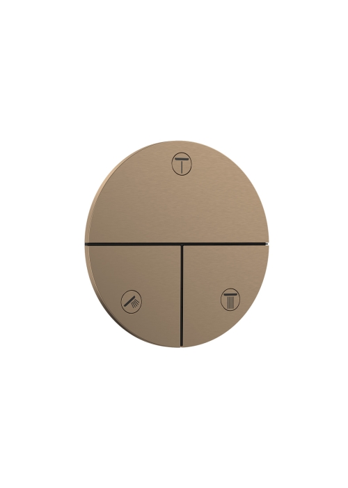 Переключатель Hansgrohe ShowerSelect Comfort S на 3 функции, Brushed Bronze 15558140