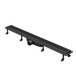 Трап лінійний AQUA 70cм та решіткою Line mattblack
