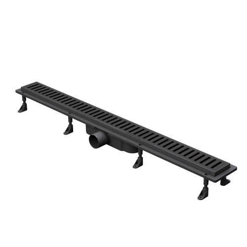 Трап лінійний AQUA 70cм та решіткою Line mattblack