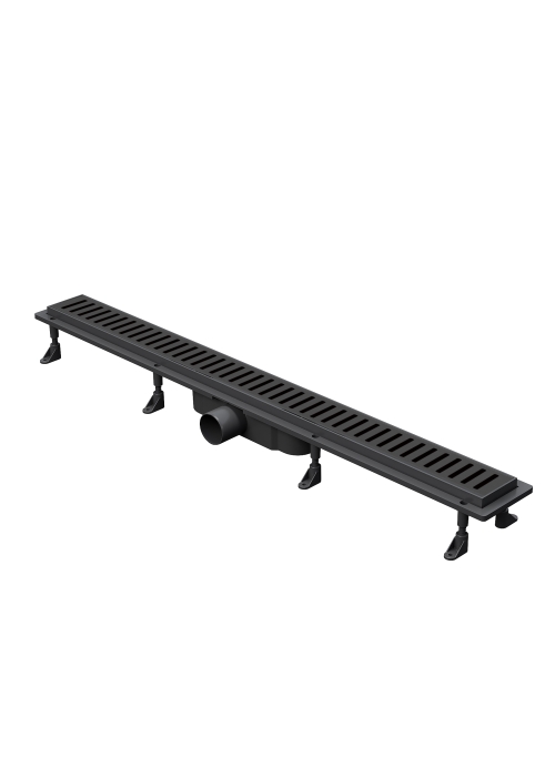 Трап лінійний AQUA 70cм та решіткою Line mattblack
