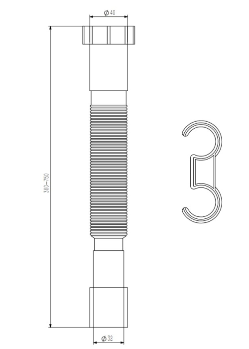 Гнучке з'єднання 40х32