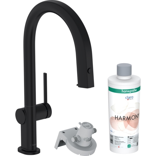 Змішувач кухонний Hansgrohe Aqittura M91 FilterSystem 210 1jet pull-out Sbox кухонний сет з Harmony (76800670) Matt Black