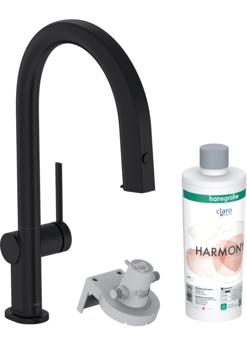 Смеситель кухонный Hansgrohe Aqittura M91 FilterSystem 210 1jet pull-out Sbox кухонный сет з Harmony Matt Black 76800670