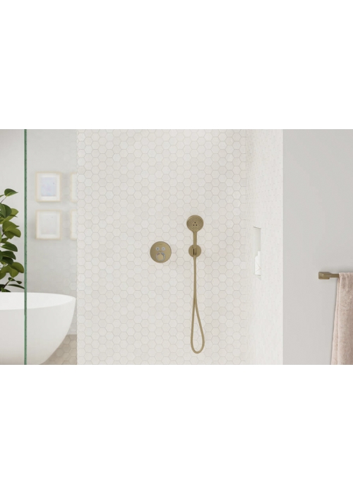 Термостат скрытого монтажа Hansgrohe ShowerSelect S на 2 клавиши Brushed Bronze 15743140