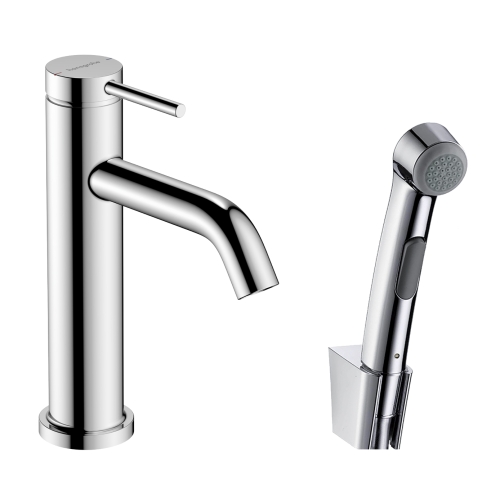 Смеситель Hansgrohe Tecturis S 110 для умывальника с гигиенической лейкой, Chrome (73211000)