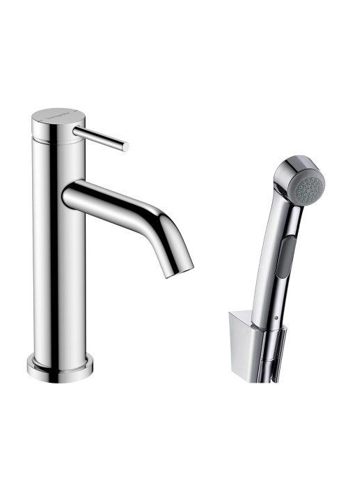 Смеситель Hansgrohe Tecturis S 110 для умывальника с гигиенической лейкой, Chrome (73211000)