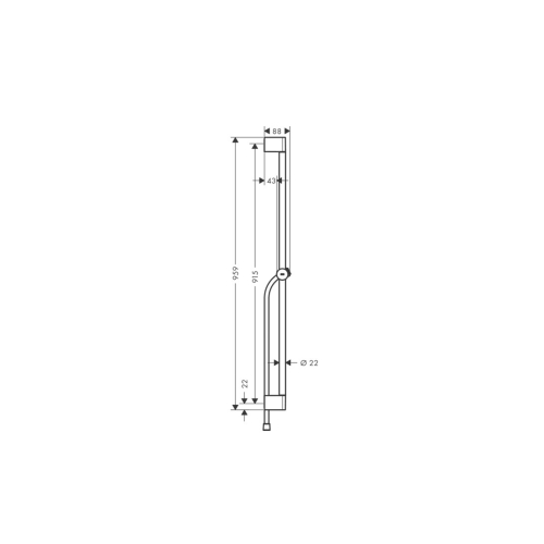 Душова штанга Hansgrohe Pulsify S 90 см зі шлангом 160 см, Matt Black (24401670)