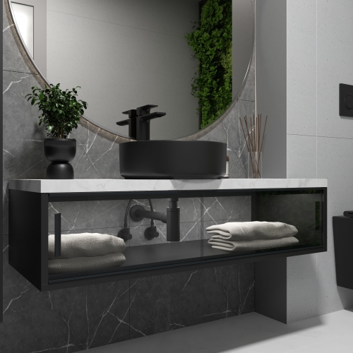 Сифон для умивальника Koller Pool латунь d32, чорний 1049520648