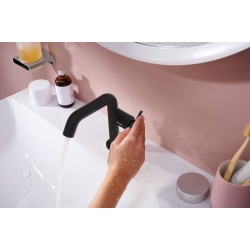 Смеситель Hansgrohe Tecturis S 110 Fine CoolStart для умывальника с донным клапаном pop-up, Matt Black (73323670)