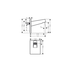 Кронштейн для верхнього душу Hansgrohe Pulsify 260, Brushed Bronze (24149140)