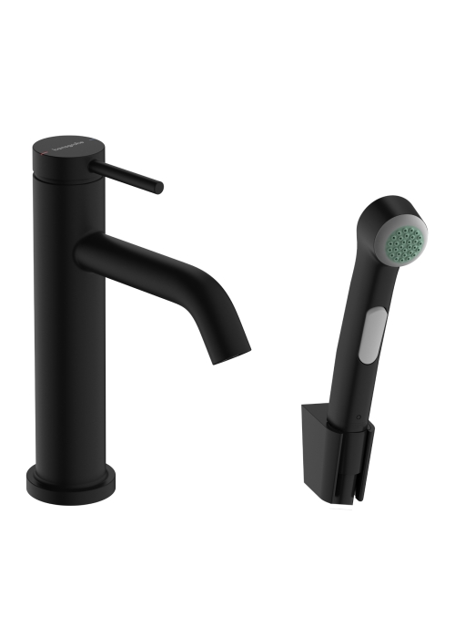 Змішувач Hansgrohe Tecturis S 110 для умивальника з гігієнічною лійкою, Matt Black (73211670)