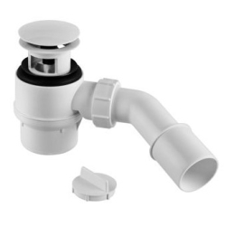Сифон для піддона McALPINE 50mm "клік-клак" накладка з латуні 70*40/50мм HC26-IOF-95-WH