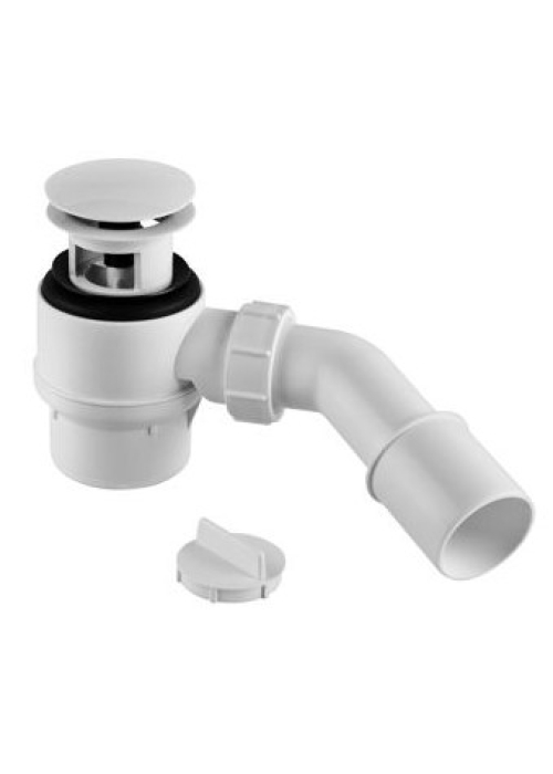 Сифон для піддона McALPINE 50mm "клік-клак" накладка з латуні 70*40/50мм HC26-IOF-95-WH