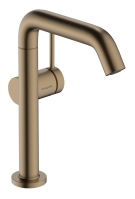 Змішувач для умивальника, поворотний вилив, Hansgrohe Tecturis S 210 Fine CoolStart Brushed Bronze (73360140)