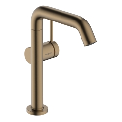 Змішувач для умивальника, поворотний вилив, Hansgrohe Tecturis S 210 Fine CoolStart  Brushed Bronze (73360140)