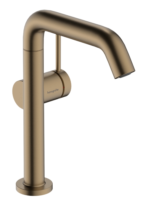 Змішувач для умивальника, поворотний вилив, Hansgrohe Tecturis S 210 Fine CoolStart  Brushed Bronze (73360140)