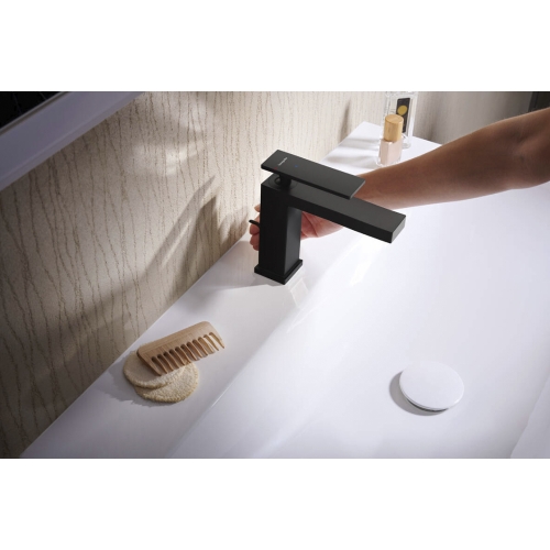 Змішувач Hansgrohe Tecturis E 110 CoolStart для умивальника, Matt Black (73014670)