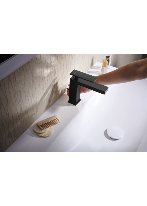 Смеситель Hansgrohe Tecturis E 110 CoolStart для умывальника, Matt Black (73014670)