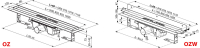 Душовий канал OZW 10 850 - нержавіюча сталь