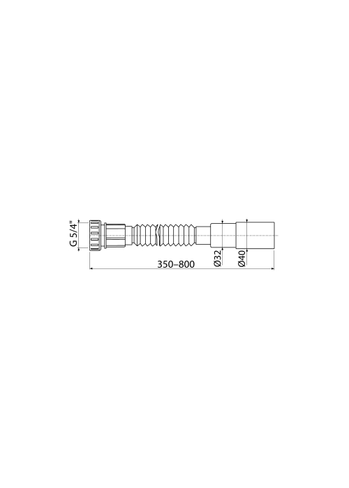Гнучке з'єднання 5/4“/ 40/32 пластмаса (Koller Pool)