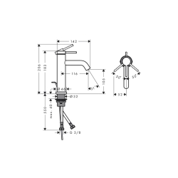 Смеситель Hansgrohe Tecturis S 110 для умывальника, Chrome (73310000)