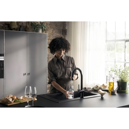 Змішувач кухонний Hansgrohe Aqittura M91 FilterSystem 210 1jet pull-out кухонний сет з Harmony (76801670) Matt Black