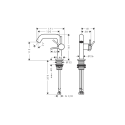 Смеситель Hansgrohe Tecturis S 110 Fine CoolStart для умывальника, Matt White (73320700)