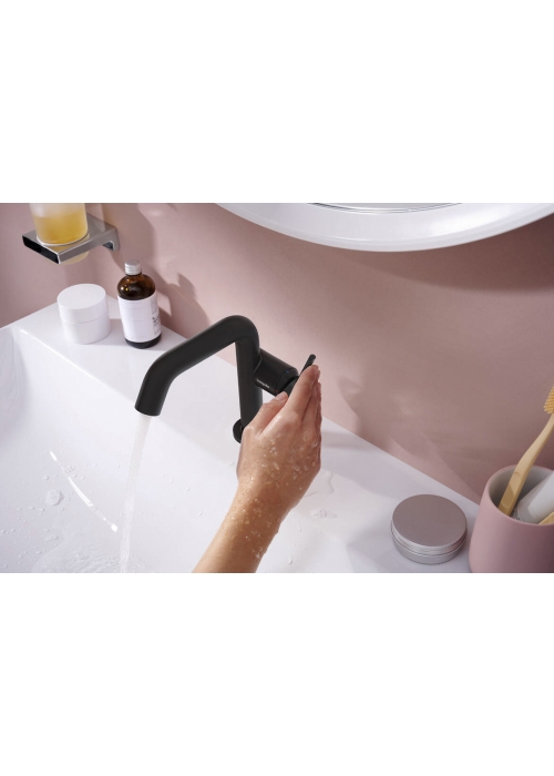 Змішувач Hansgrohe Tecturis S 110 Fine CoolStart для умивальника, Matt Black (73320670)