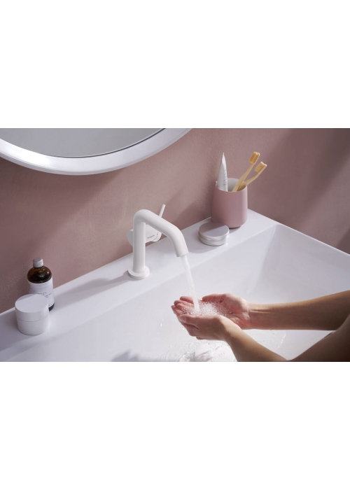 Смеситель Hansgrohe Tecturis S 110 Fine CoolStart для умывальника, Matt White (73320700)