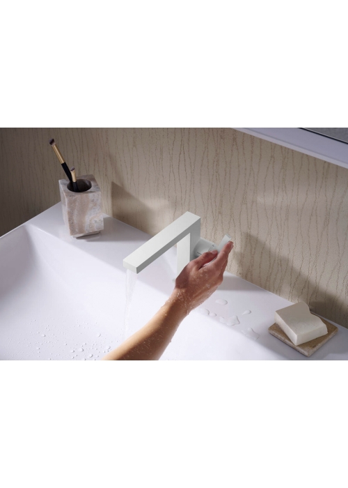 Смеситель Hansgrohe Tecturis E 110 Fine CoolStart для умывальника, Matt White (73020700)