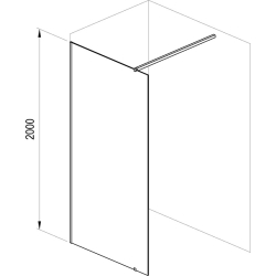  Душевая стенка Ravak Walk In Wall-160 v.200 Полир. алюм. Transparent GW9WS0C00Z1