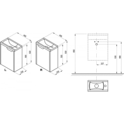  Тумба под раковину Ravak SD-400 Classic II L NEW, Белый/Белый X000001484