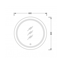 Зеркало с LED подсветкой Мойдодыр Sunny 60x60 с сенсором 00-0006242