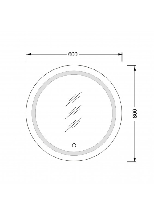 Дзеркало з LED підсвіткою Мойдодир Sunny 60x60 з сенсором 00-0006242