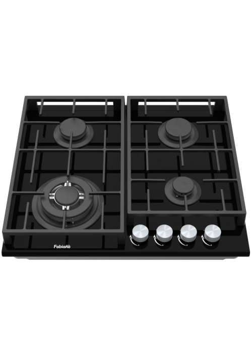 Варильна поверхня газова Fabiano FHG 8244 VGHT Black Glass 8111.406.1470