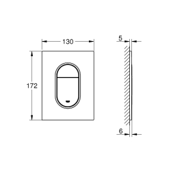 Панель змиву для прихованого бачка GROHE Arena Cosmopolitan S (37624P00)